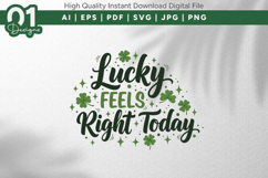 Lucky Feels Right Today SVG Art Product Image 1