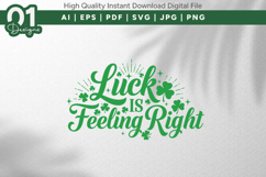 Luck Is Feeling Right SVG Design Product Image 1