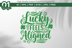 Lucky Feels Aligned SVG Design Art Product Image 1