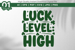 Luck Level High Quote Design Product Image 1