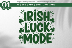Irish Luck Mode Shamrock SVG File Product Image 1