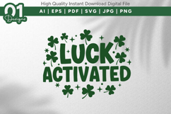 Luck Activated Shamrock SVG File Product Image 1