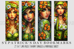 St Patrick's Day Bookmarks, Irish Bookmark Printable, s8 Product Image 1
