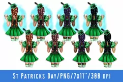 Girl in a green dress on Patrick's Day with a beer mug Product Image 1