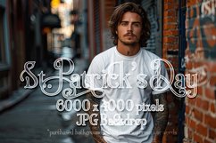 T-shirt Mockup, St Patrick&#039;s Day Mockup, Irish Tattoo Man 10 Product Image 1