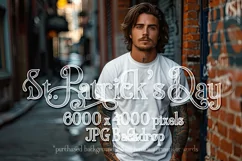 T-shirt Mockup, St Patrick's Day Mockup, Irish Tattoo Man 10 Product Image 1