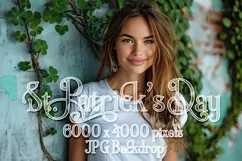 T-shirt Mockup, St Patrick's Day Mockup, Irish Female, b19 Product Image 1
