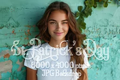 T-shirt Mockup, St Patrick's Day Mockup, Irish Female, b20 Product Image 1