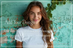T-shirt Mockup, St Patrick's Day Mockup, Irish Female, b20 Product Image 2