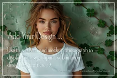 T-shirt Mockup, St Patrick's Day Mockup, Irish Female, b46 Product Image 2