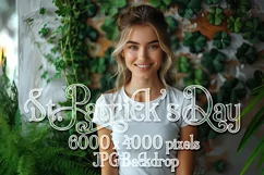 T-shirt Mockup, St Patrick's Day Mockup, Irish Female, b48 Product Image 1