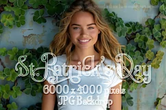 T-shirt Mockup, St Patrick's Day Mockup, Irish Female, b50 Product Image 1