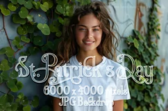 T-shirt Mockup, St Patrick's Day Mockup, Irish Female, b52 Product Image 1