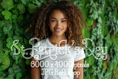 T-shirt Mockup, St Patrick's Day Mockup, Irish Female, b54 Product Image 1