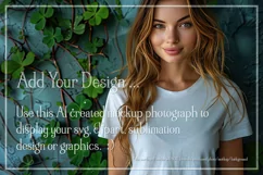 T-shirt Mockup, St Patrick's Day Mockup, Irish Female, b55 Product Image 2