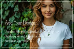 T-shirt Mockup, St Patrick's Day Mockup, Irish Female, b57 Product Image 2