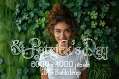 T-shirt Mockup, St Patrick's Day Mockup, Irish Female, b58 Product Image 1