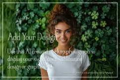 T-shirt Mockup, St Patrick's Day Mockup, Irish Female, b58 Product Image 2