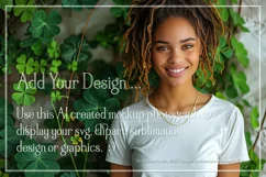 T-shirt Mockup, St Patrick's Day Mockup, Irish Female, b59 Product Image 2