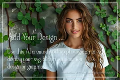T-shirt Mockup, St Patrick's Day Mockup, Irish Female, b60 Product Image 2