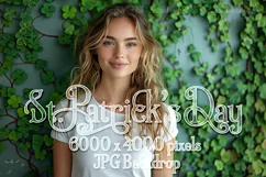 T-shirt Mockup, St Patrick's Day Mockup, Irish Female, b62 Product Image 1