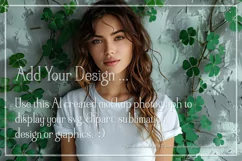 T-shirt Mockup, St Patrick's Day Mockup, Irish Female, b63 Product Image 2