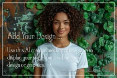 T-shirt Mockup, St Patrick's Day Mockup, Irish Female, b64 Product Image 2