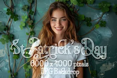 T-shirt Mockup, St Patrick's Day Mockup, Irish Female, b65 Product Image 1