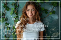 T-shirt Mockup, St Patrick's Day Mockup, Irish Female, b65 Product Image 2
