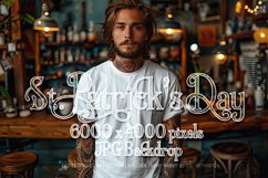 T-shirt Mockup, St Patrick&#039;s Day Mockup, Irish Tattooed Man Product Image 1