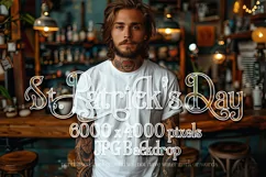 T-shirt Mockup, St Patrick's Day Mockup, Irish Tattooed Man Product Image 1