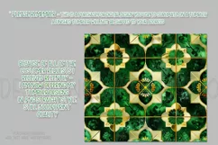 St Patricks Day Tumbler, Green Gold Geometric Tumbler, d12 Product Image 2