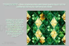 St Patricks Day Tumbler, Green Gold Geometric Tumbler, d13 Product Image 2