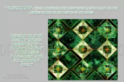 St Patricks Day Tumbler, Green Gold Geometric Tumbler, d15 Product Image 2