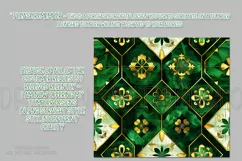 St Patricks Day Tumbler, Green Gold Geometric Tumbler, d16 Product Image 2