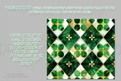 St Patricks Day Tumbler, Green Gold Geometric Tumbler, d18 Product Image 2