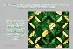 St Patricks Day Tumbler, Green Gold Geometric Tumbler, d2 Product Image 2