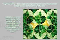 St Patricks Day Tumbler, Green Gold Geometric Tumbler, d5 Product Image 2