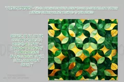 St Patricks Day Tumbler, Green Gold Geometric Tumbler, d9 Product Image 2