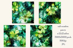 Alcohol Ink Clover Patterns, St Patricks Day Patterns, s16 Product Image 2