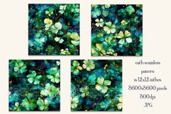 Alcohol Ink Clover Patterns, St Patricks Day Patterns, s3 Product Image 2