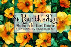 Alcohol Ink Floral Patterns, St Patricks Day Patterns, s3 Product Image 1