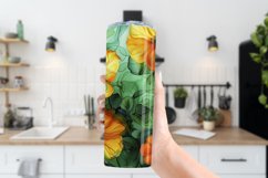 Alcohol Ink Tumbler, St Patrick&#039;s Day Floral Tumbler, d1 Product Image 3