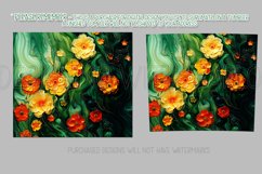 Alcohol Ink Tumbler, St Patrick&#039;s Day Floral Tumbler, d11 Product Image 2