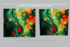Alcohol Ink Tumbler, St Patrick&#039;s Day Floral Tumbler, d12 Product Image 2