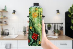 Alcohol Ink Tumbler, St Patrick&#039;s Day Floral Tumbler, d12 Product Image 3