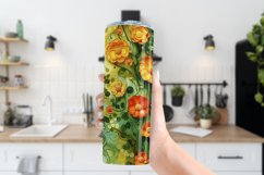 Alcohol Ink Tumbler, St Patrick&#039;s Day Floral Tumbler, d13 Product Image 3