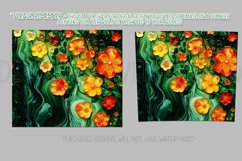 Alcohol Ink Tumbler, St Patrick&#039;s Day Floral Tumbler, d14 Product Image 2