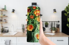 Alcohol Ink Tumbler, St Patrick&#039;s Day Floral Tumbler, d14 Product Image 3