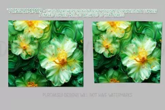 Alcohol Ink Tumbler, St Patrick's Day Floral Tumbler, d15 Product Image 2